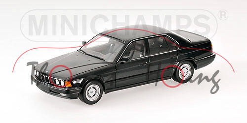 BMW 730i (E32), Mj. 1987, schwarzmetallic, Minichamps, 1:18, mb