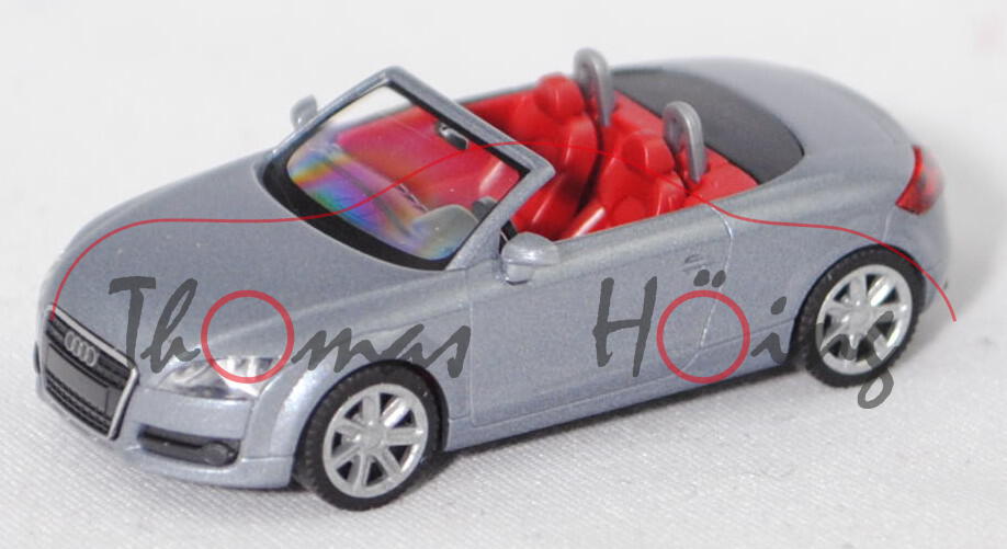 Audi TT Roadster (2. Gen., Typ 8J, Vorfacelift, Mod. 07-10), avussilber perleffekt, Wiking, 1:87, mb