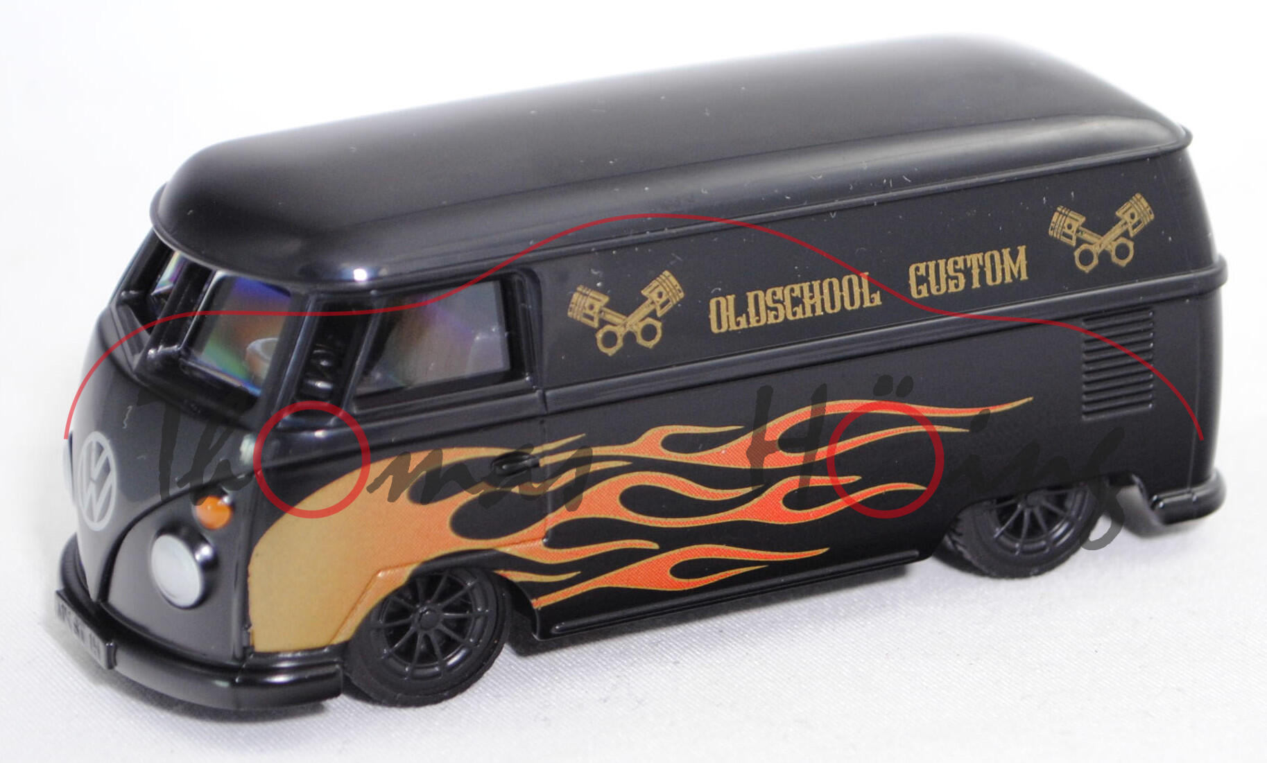 00000 VW Transporter 1200 Kastenwagen (Typ 2 T1, Mod. 63-64), schwarz, OLDSCHOOL CUSTOM, L17mpK