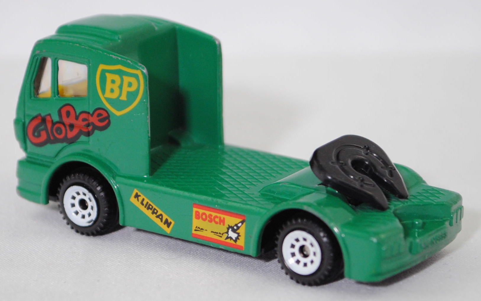00002 Mercedes-Benz 1450 S (Modell 1989-1993) Renntruck (Truck-Racing-Europameisterschaft, Klasse C), türkisgrün, GloBee / BP / KLIPPAN / BOSCH, Bpr. 1018, C1 weiß, SIKU SUPER, 1:83, m-