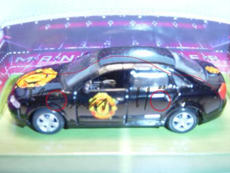 Audi A4 Mj. 02, schwarz, MANCHESTER UNITED, Maisto, 1:43, mb