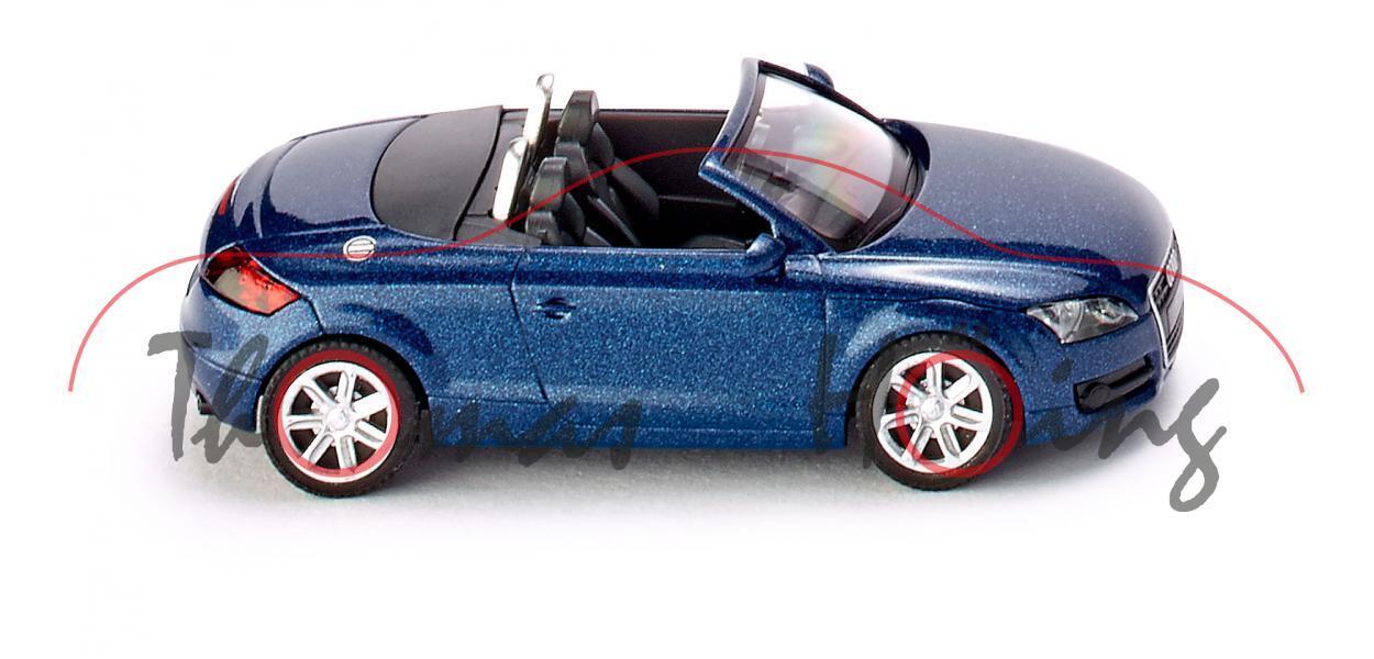 Audi TT Roadster (2. Gen., Typ 8J, Vorfacelift, Mod. 07-10), arubablau perleffekt, Wiking, 1:87, mb