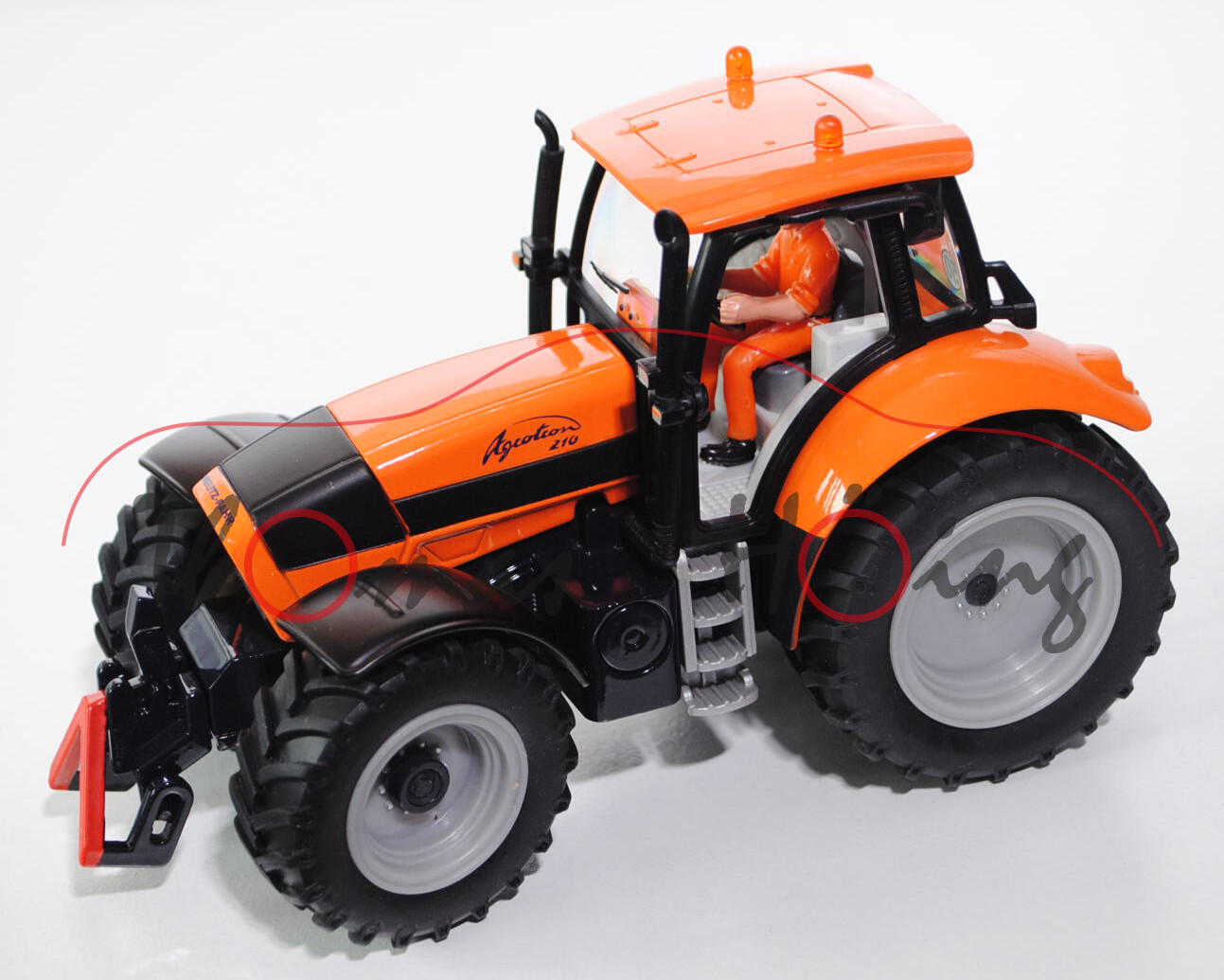 00404 DEUTZ-FAHR Agrotron 210 Traktor (Typ MK4, Modell 2003-2004), hellrotorange/mattschwarz/schwarz