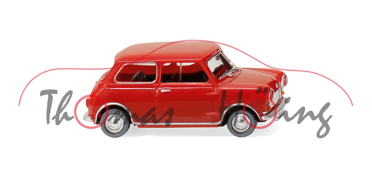 Austin 7 / Se7en (oder Morris Mini-Minor, Typ MK I, LHD, Mod. 1959-1967), rot, Wiking, 1:87, mb