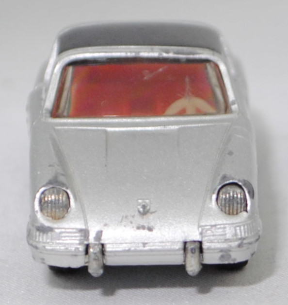 00006 Porsche 911 E Targa (F-Modell bzw. Urmodell, B-Serie, Modell 1968-1969), silber, Lenkrad weiß, Dach schwarz, Bpr. V234 und 1010, W-Germ, Verglasung rauch, R11 gerillt, SIKU, 1:60, m-