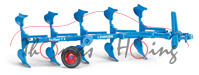 Lemken-Pflug, himmelblau, LEMKEN EurOpal 7 x, Wiking, 1:87, mb