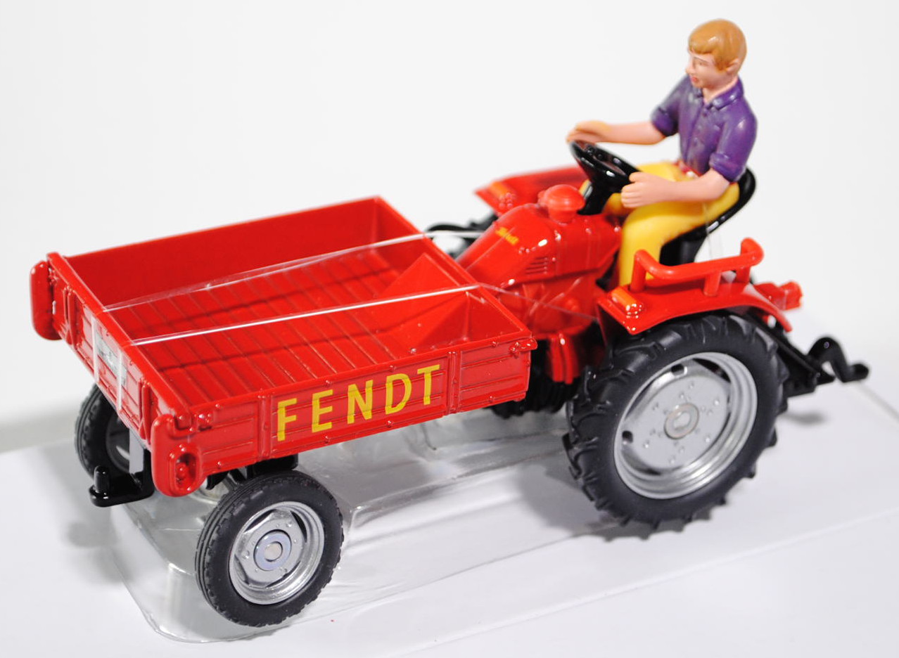 00401 SSC FENDT Geräteträger F 12 GT ( Modell 1957-1958), verkehrsrot, S SC 914, SIKU, 1:32, L17mpP