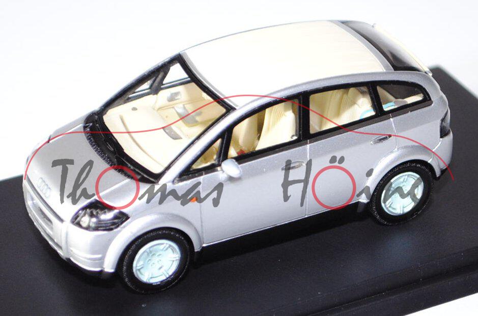 Audi Al2, light green, Studie IAA 1997, JB Modellautos, Handarbeitsmodell, 1:43, PC-Box (Limited)