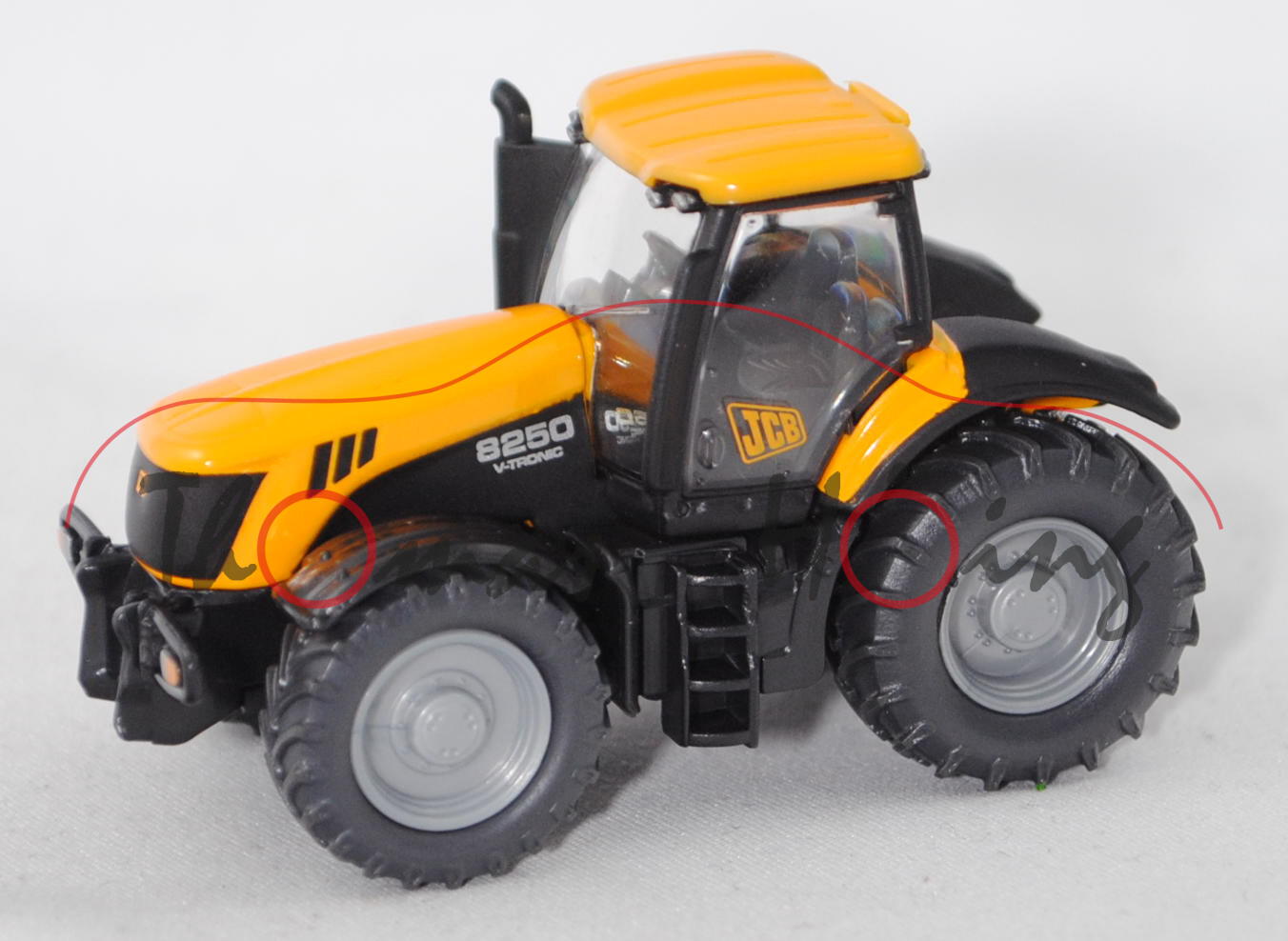 00000 JCB® 8250 V-TRONIC FASTRAC (Modell 2005-2011), melonengelb/schwarz, 1:87, L17mK