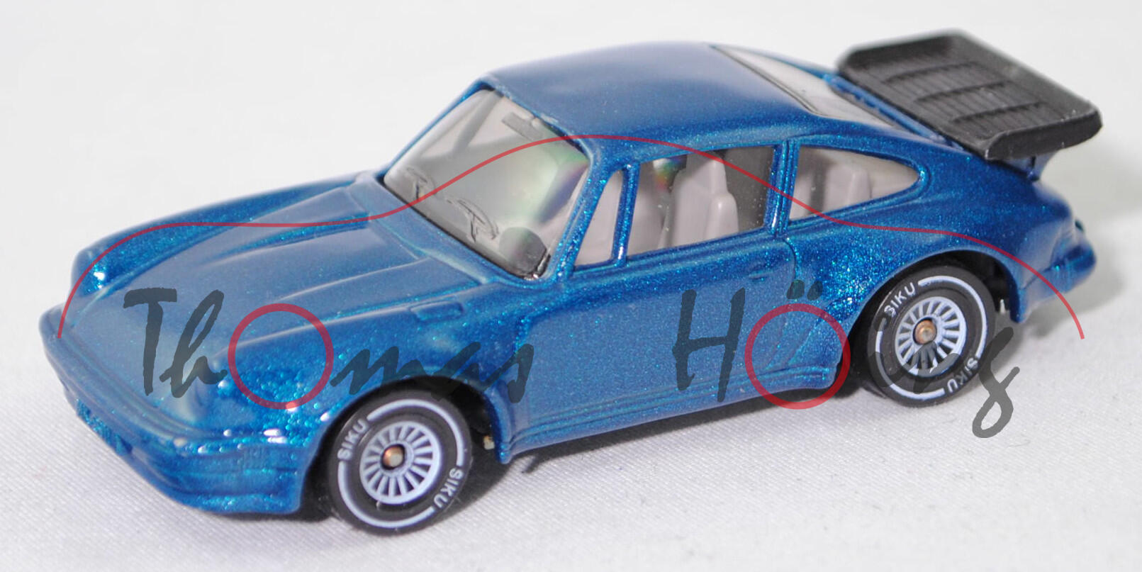 00007 Porsche 911 Turbo 3,3 (G-Modell Typ 930 Coupé, Modell 78-89), d.-azurblaumetallic, SIKU, 1:54