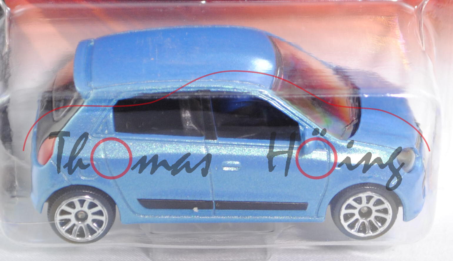 Renault Twingo (Typ III, Modell 2014-), (Nr. 206 C), brillantblaumetallic, 10-Speichen-Felge chrom