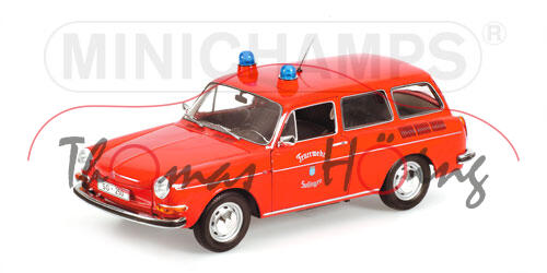 VW 1600 L Variant (Typ 3) 1972 Feuerwehr, Modell 1969-1973, feuerrot, Feuerwehr / Solingen, Minicham