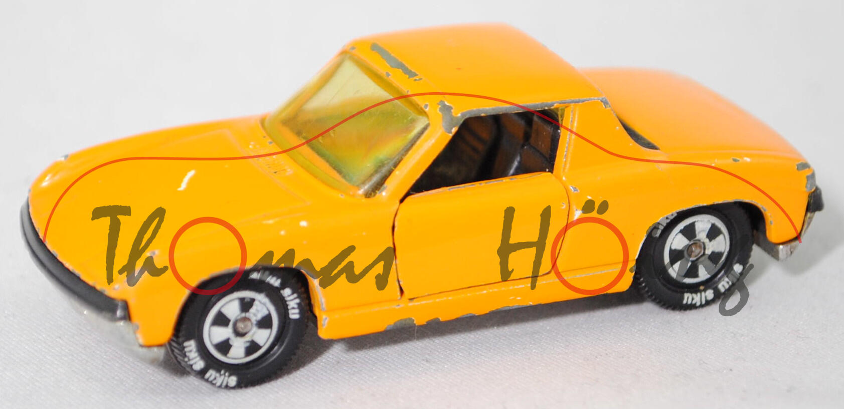 00002 VW-PORSCHE 914/4 (Typ 914, Mod. 69-72), melonengelb, Verglasung gelb, R10, SIKU, 1:60, m-