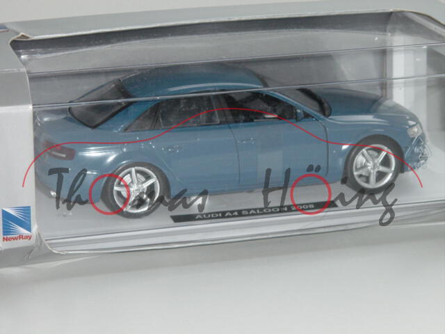 Audi A4, Mj 2008, blaumetallic, New Ray, 1:24, Special Edition, mb