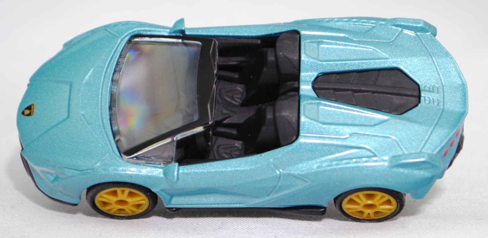 00000 Lamborghini Sián Roadster (1. Generation, Baureihe Sián Roadster, Modell 2020-), hell-wasserblaumetallic (blu uranus matt), innen schwarz, SIKU SUPER, 1:62, P29f
