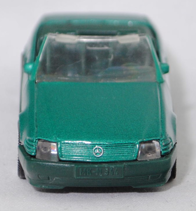 00002 Mercedes-Benz 500 SL (R 129, Modell 1989-1992), türkisgrünmetallic, Stern im Kühlergrill silber, Heckklappe ohne Stern, Hong, B6, SIKU SUPER, 1:55, m
