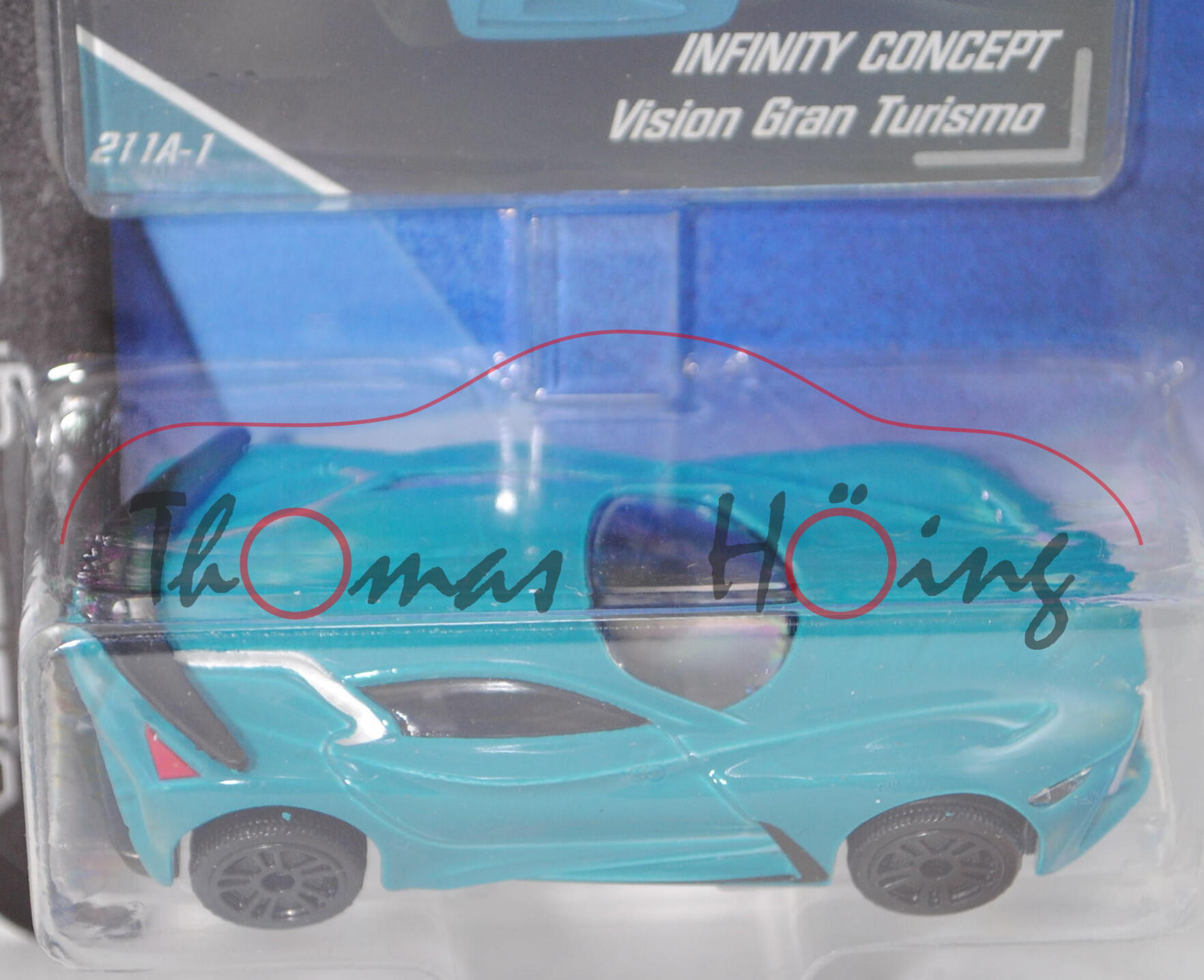 INFINITI CONCEPT Vision Gran Turismo (Mod. 2014), (Nr. 211 A), türkisblau, Nr. 211A-1, majorette, mb