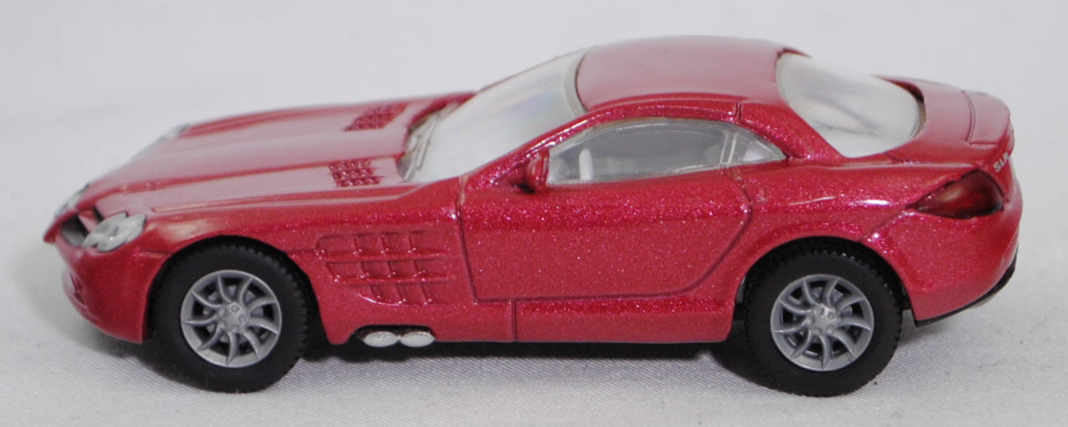 00005 Mercedes-Benz SLR McLaren (1. Generation, C 199, Modell 2004-2008), hell-braunrotmetallic, Bpr. 1004, B25a / B25b silbergrau, SIKU SUPER, 1:55, m