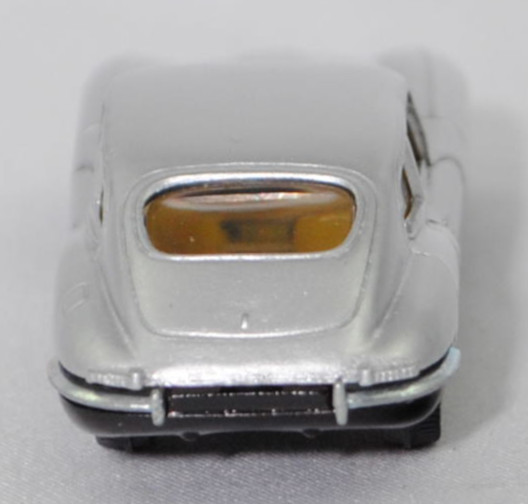 00007 Jaguar E-Type 2+2 SI Coupé 4.2 Liter (Serie 1, Typ 2+2-Sitzer Coupé, Modell 1966-1967), silber, innen gelb, W-Germ, Verglasung rauch, R11 gerillt, SIKU SUPER, 1:61, m