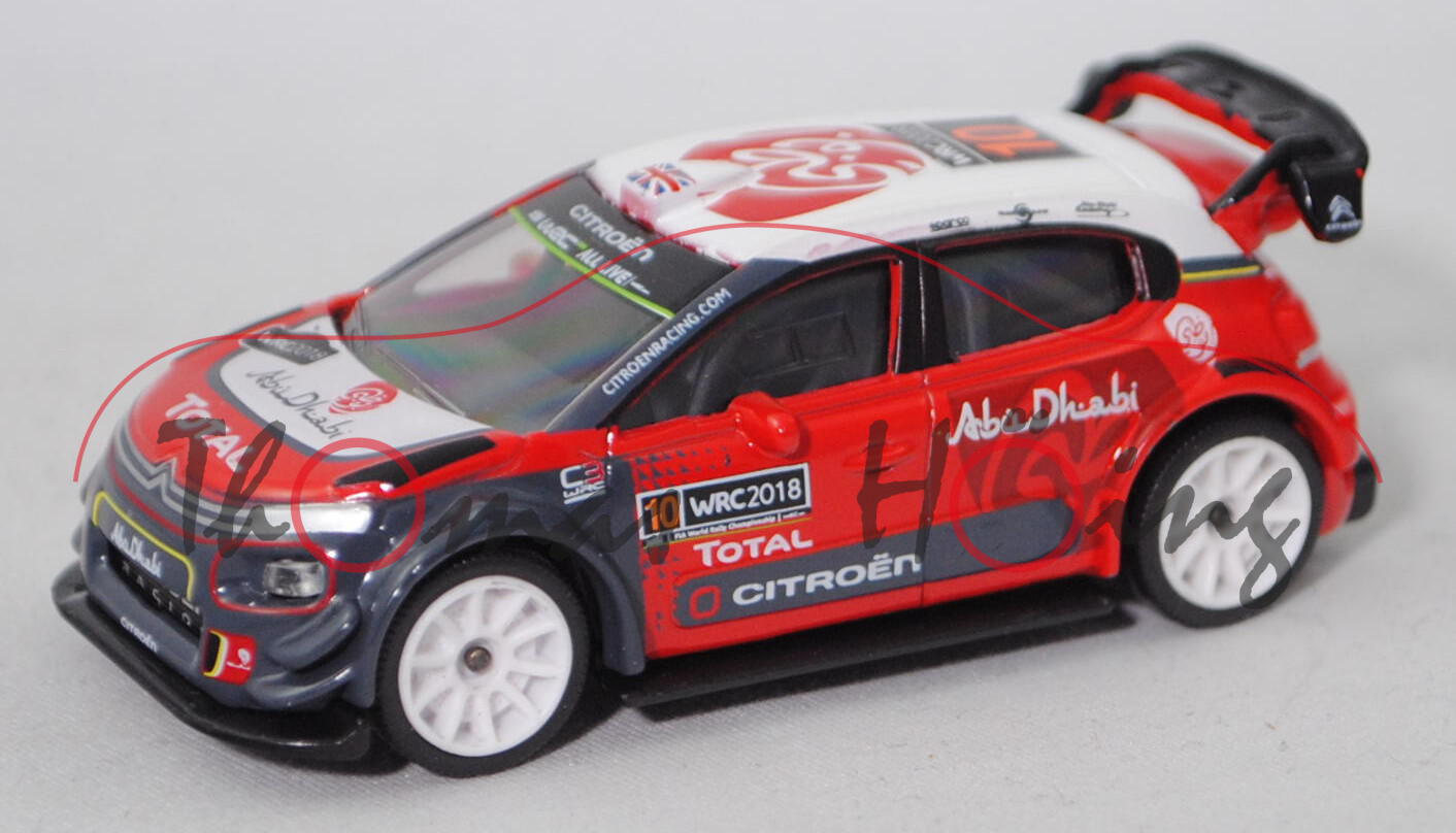 Citroen C3 WRC (Mod. 17-), Rallye WM 2018, Citroen Total Abu Dhabi WRT, Nr. 10, majorette, 1:61, mb