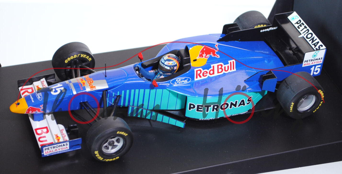 Sauber C15, ultramarinblau/türkisblau, Team Red Bull Sauber Ford (7. Platz), Fahrer: Heinz-Harald Fr