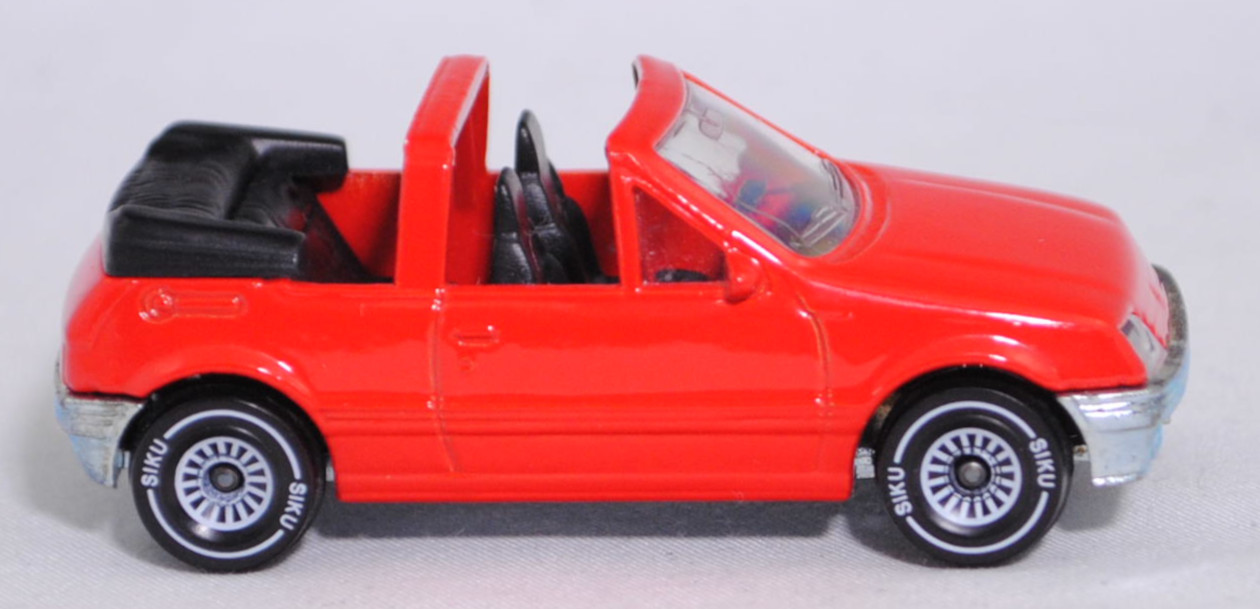 00000 Peugeot 205 CTI 1.6 Cabriolet (1. Generation, 741B, Modell 1986-1988), verkehrsrot, innen schwarz, W-Germ, ohne CE-Zeichen, B4, SIKU SUPER, 1:53, m