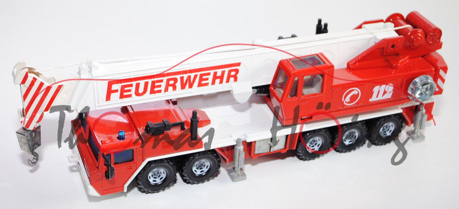 Faun Hydraulischer Kran, verkehrsrot/reinweiß, FEUERWEHR C112, Volvo11