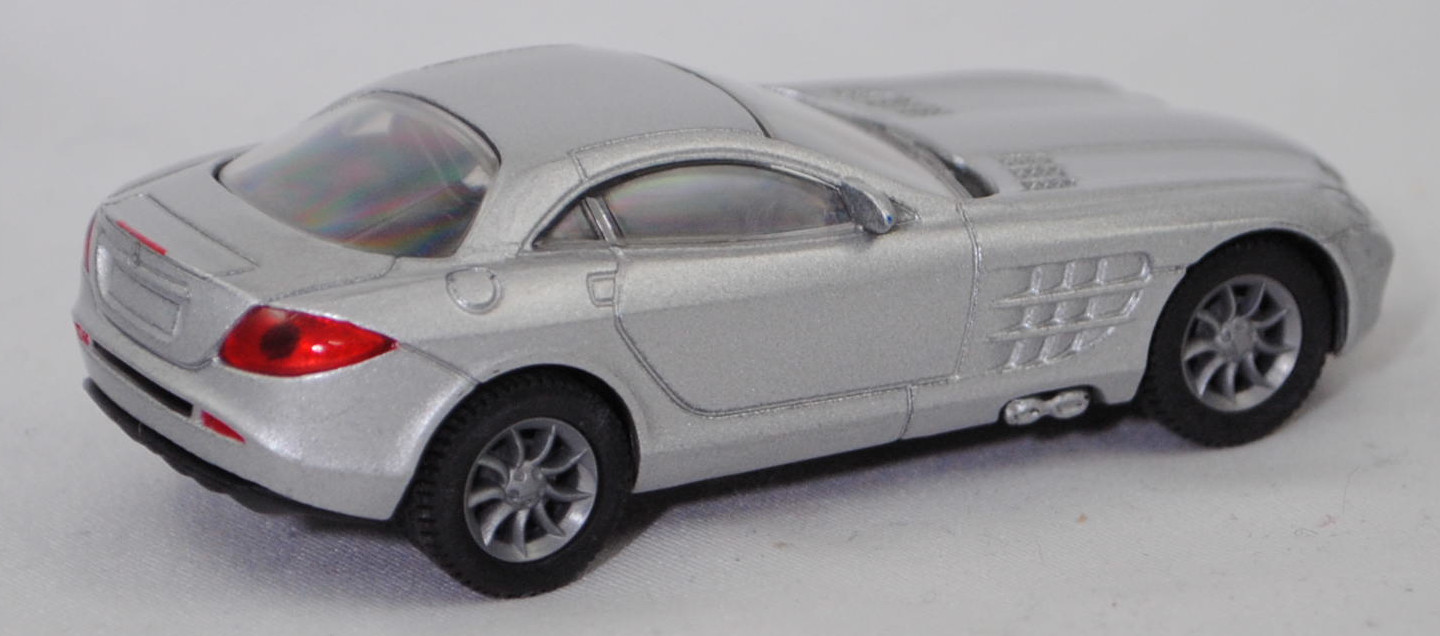00000 Mercedes-Benz SLR McLaren (1. Generation, C 199, Modell 2004-2008), silbergraumetallic, Bpr. 1004, B25a / B25b silbergrau, SIKU SUPER, 1:55, m