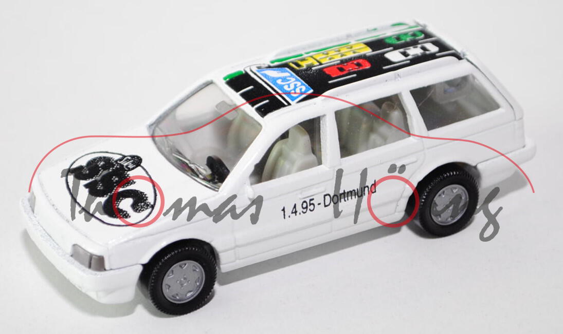 VW Passat Variant (B3, Typ 35i, Mod. 1988-1993), reinweiß, 1.4.95-Dortmund / 6. Siku-Sammler-Treffen