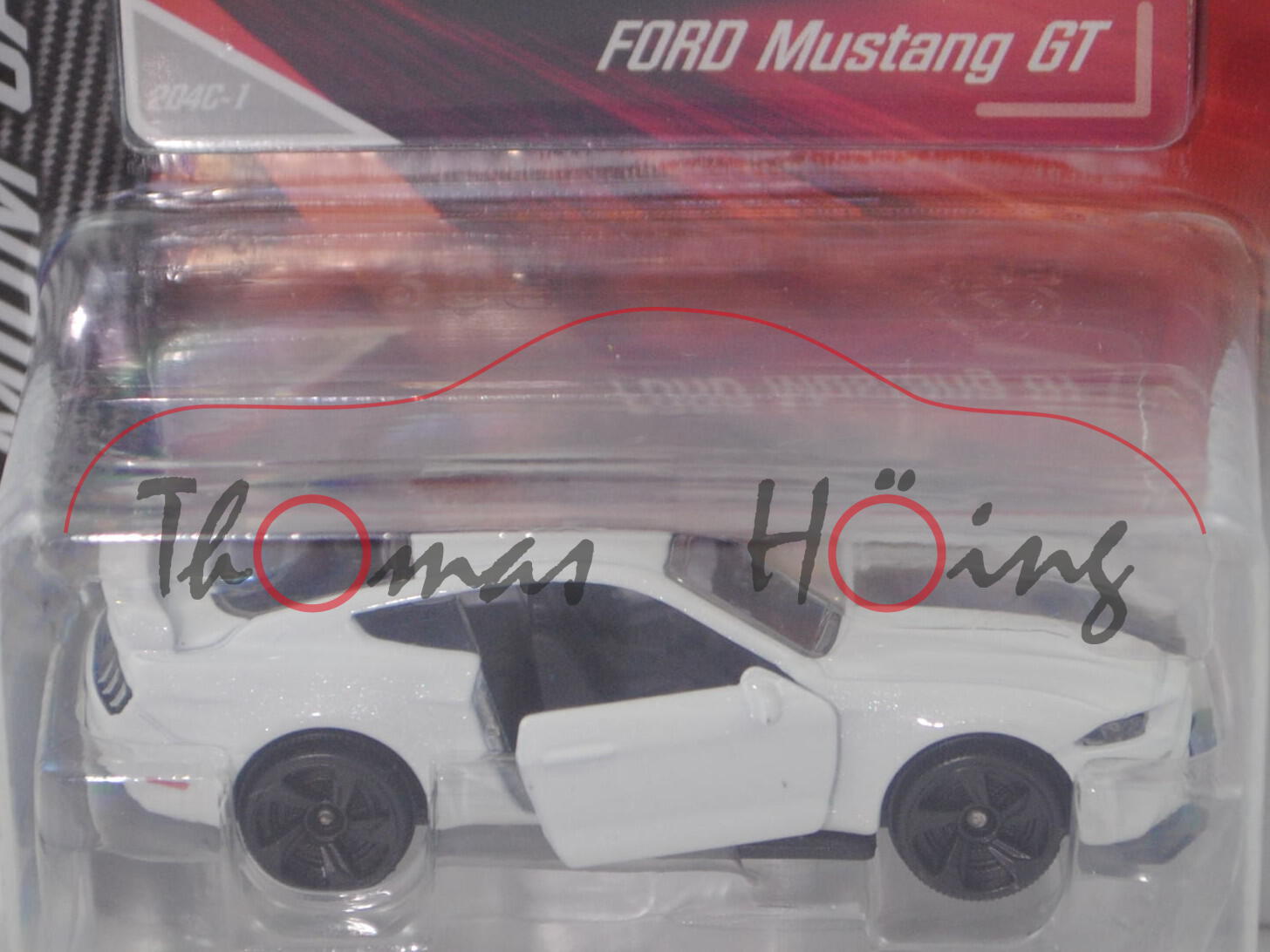 Ford Mustang 5.0 Ti-VCT V8 GT (Typ VI facelift, Mod. 2017-), weiß, Nr. 204C-1, majorette, 1:64, mb