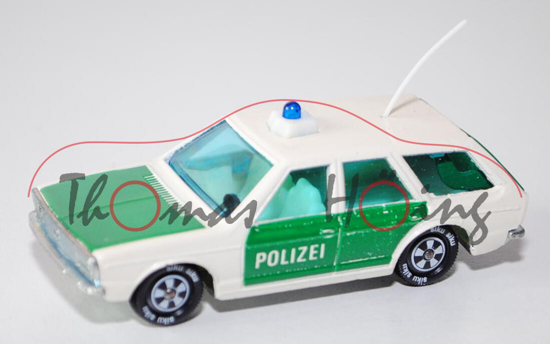 00004 VW Passat Variant (B1, Typ 33, Modell 1974-1977) Polizei-Lautsprecherwagen, cremeweiß/minzgrün