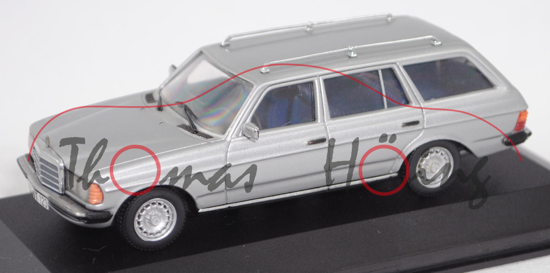 Mercedes-Benz 230 TE (S 123, Modell 1979-1982), astralsilber metallic, Minichamps, 1:43, PC-Box