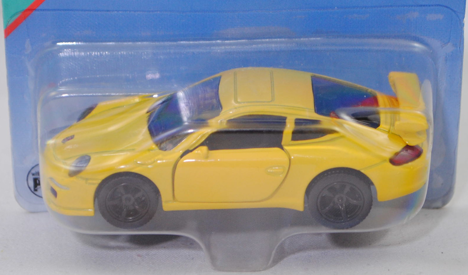 00001 Porsche 911 Carrera S (Typ 997.1 Coupé / 997 MK1 Coupé, Vorfacelift, Modell 2004-2008), kadmiumgelb, B22a / B22b offen schwarz, SIKU SUPER, 1:55, P29a