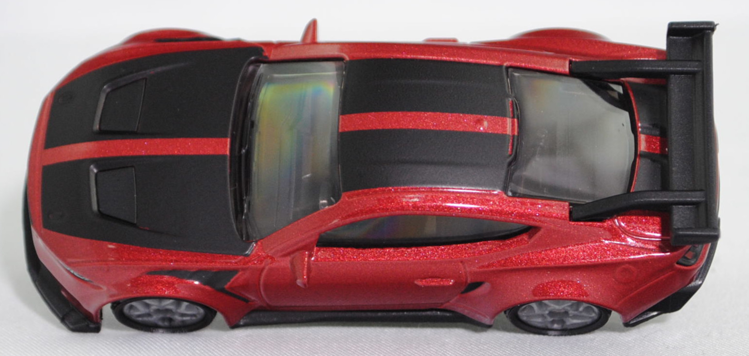 00000 Ford Mustang GTD (7. Generation, S650, Straßenversion des FIA-Gruppe-GT3-Rennwagens, Modell 2025-), hell-purpurrotmetallic, B55 silbergrau, SIKU SUPER, 1:62, P29f