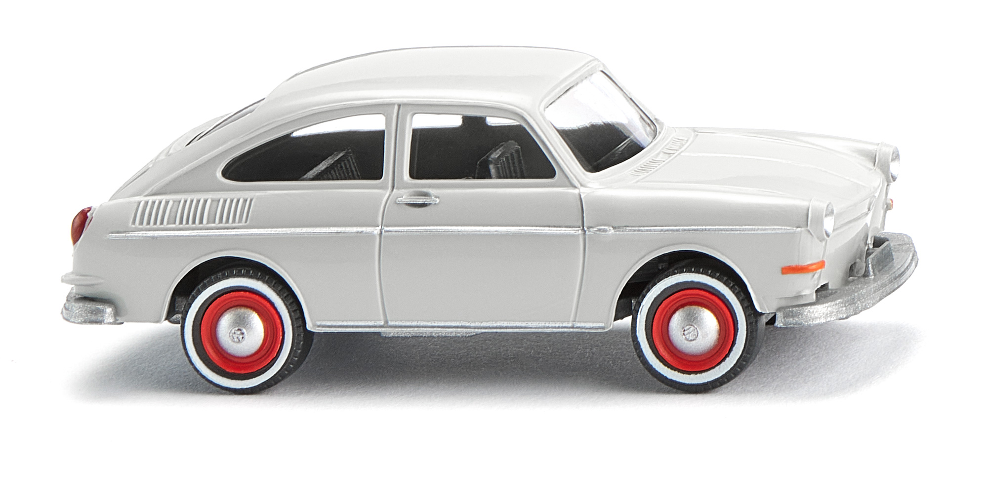VW 1600 TL Fließheck (1. Generation, Typ 3, Facelift 1969 zum Modelljahr 1970, Modell 1969-1973), achatgrau, Wiking, 1:87, mb