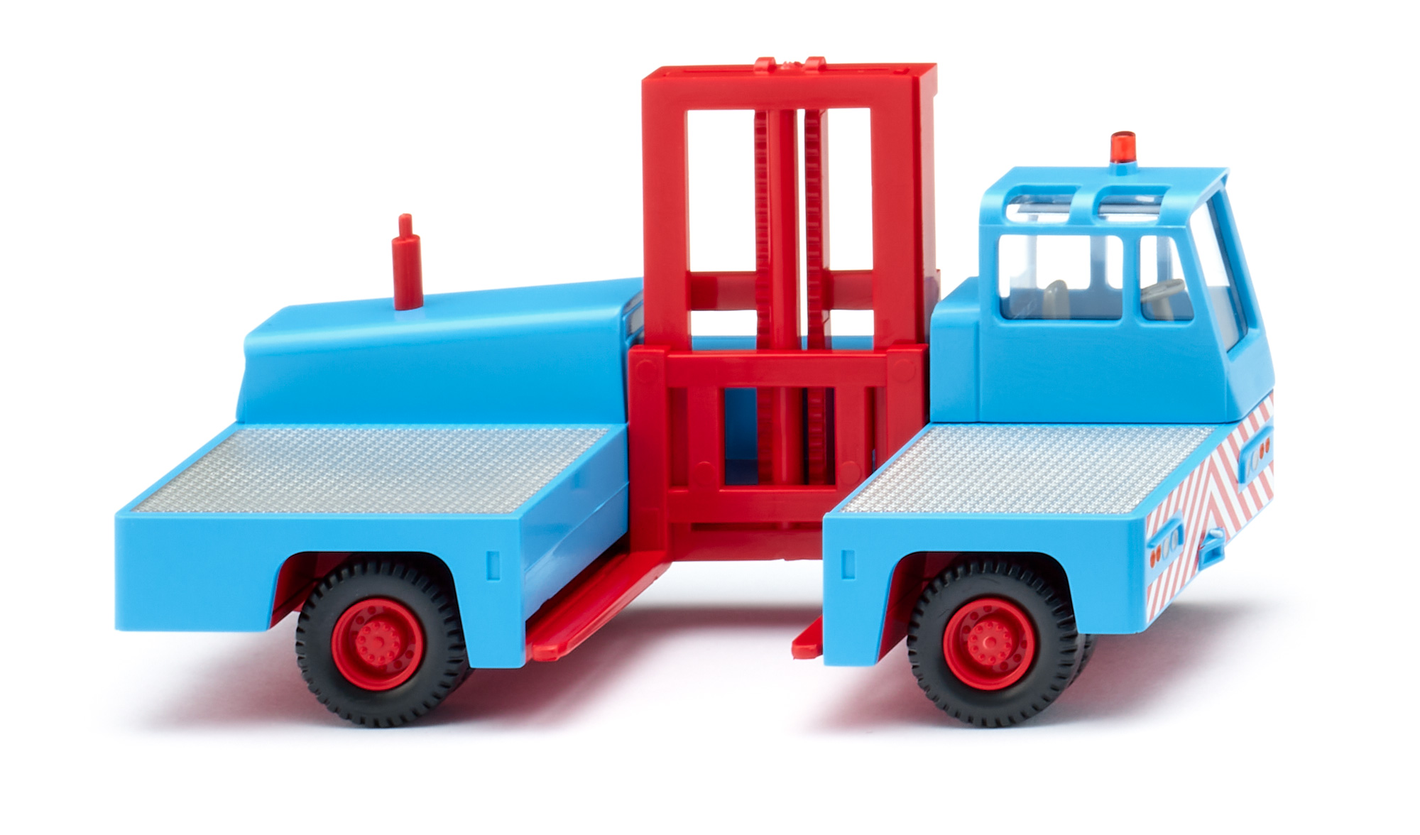 Lancer Boss Container Sideloader (Modell 1968-1977) (Seitenstapler), hellblau/rot, Wiking, 1:87, mb