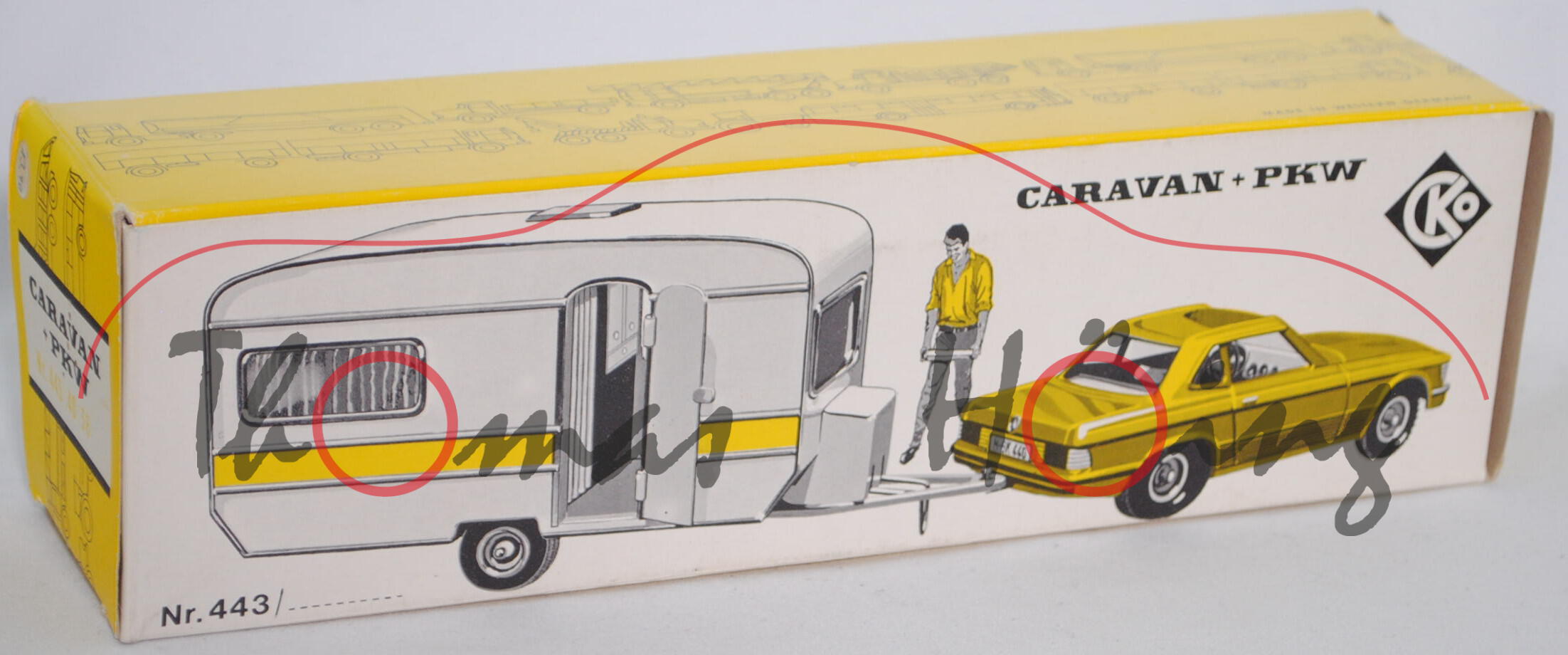 Leerschachtel für Eriba Nova-Caravan (Mod. 70-75) mit MB 350 SL (R 107, Mod. 71-76), Kellermann, mb