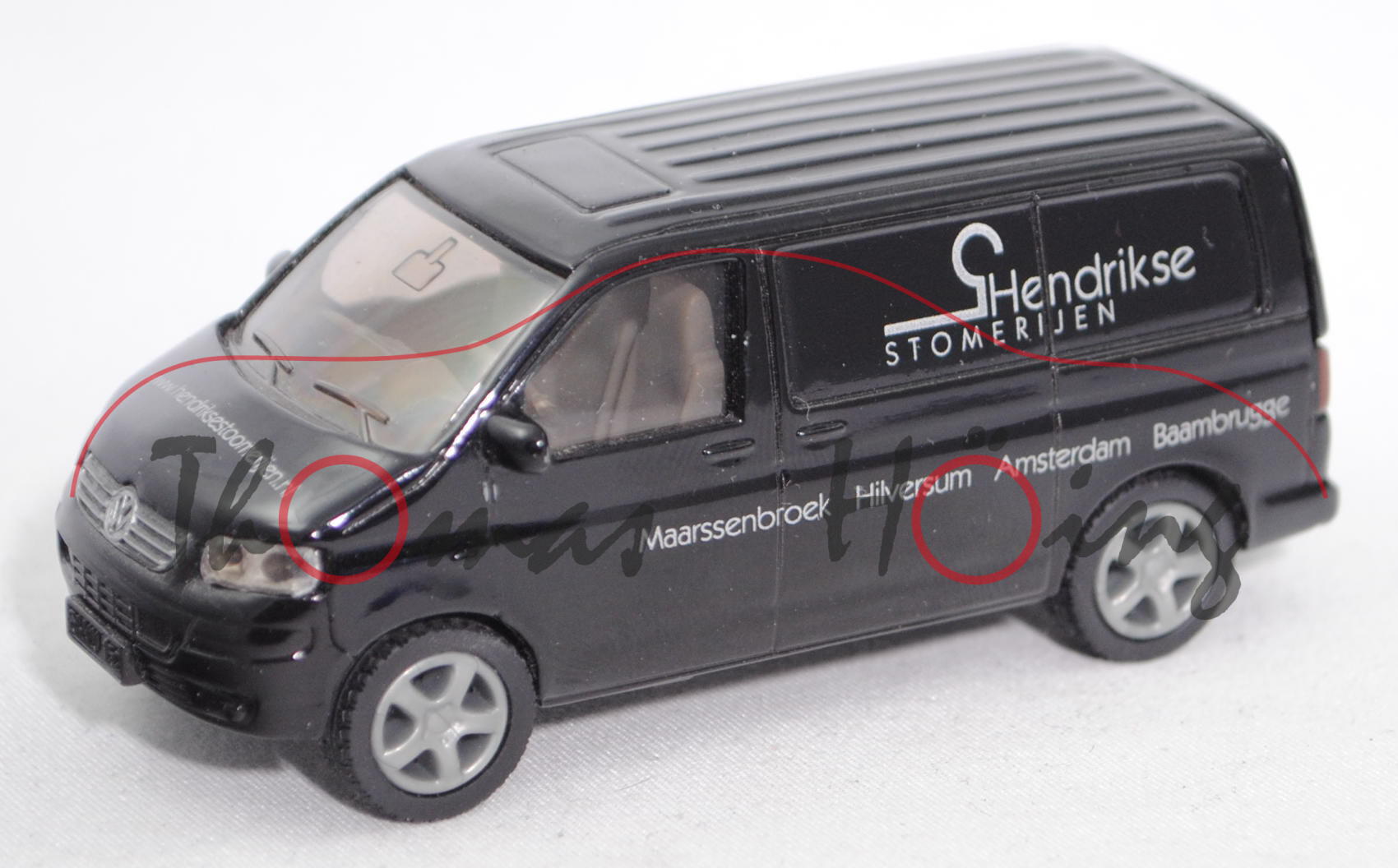 00301 VW T5 Transporter (Typ 7H, Mod. 03-09), schwarz, Hendrikse STOMERIJEN Maarssenbroek Hilversum