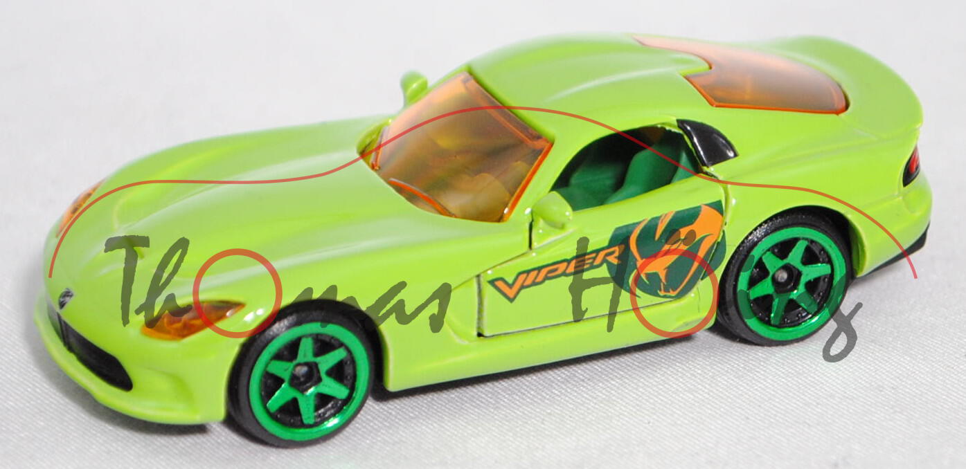 Dodge Viper SRT-10 (Modell 2015-2017) SNAKE / URBAN, hell-gelbgrün, majorette, 1:60, COOL, mb