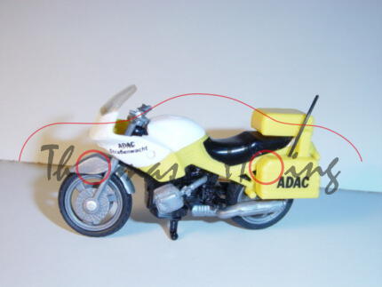 BMW R 1100 RS (Modell 1993-2001) ADAC-Pannenhilfe-Motorrad, zinkgelb, ADAC / Straßenwacht, Antenne l