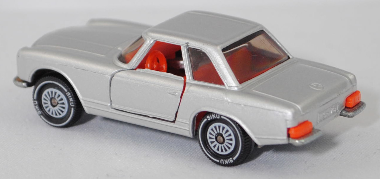 00007 Mercedes-Benz 280 SL (W 113, Pagode, Modell 1968-1971) mit Hardtop (Coupédach), silber, Bpr. V 302 / 1017, W-Germ, Verglasung rauch, R11 gerillt, SIKU SUPER, 1:60, m
