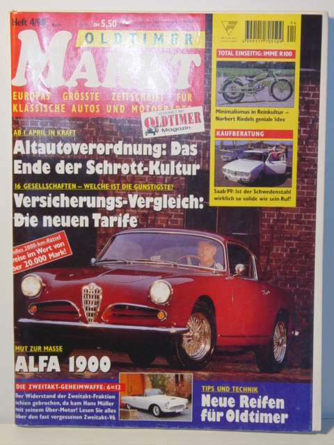 MARKT EUROPAS GRÖSSTE OLDTIMER-ZEITSCHRIFT, Heft 4, April 1998