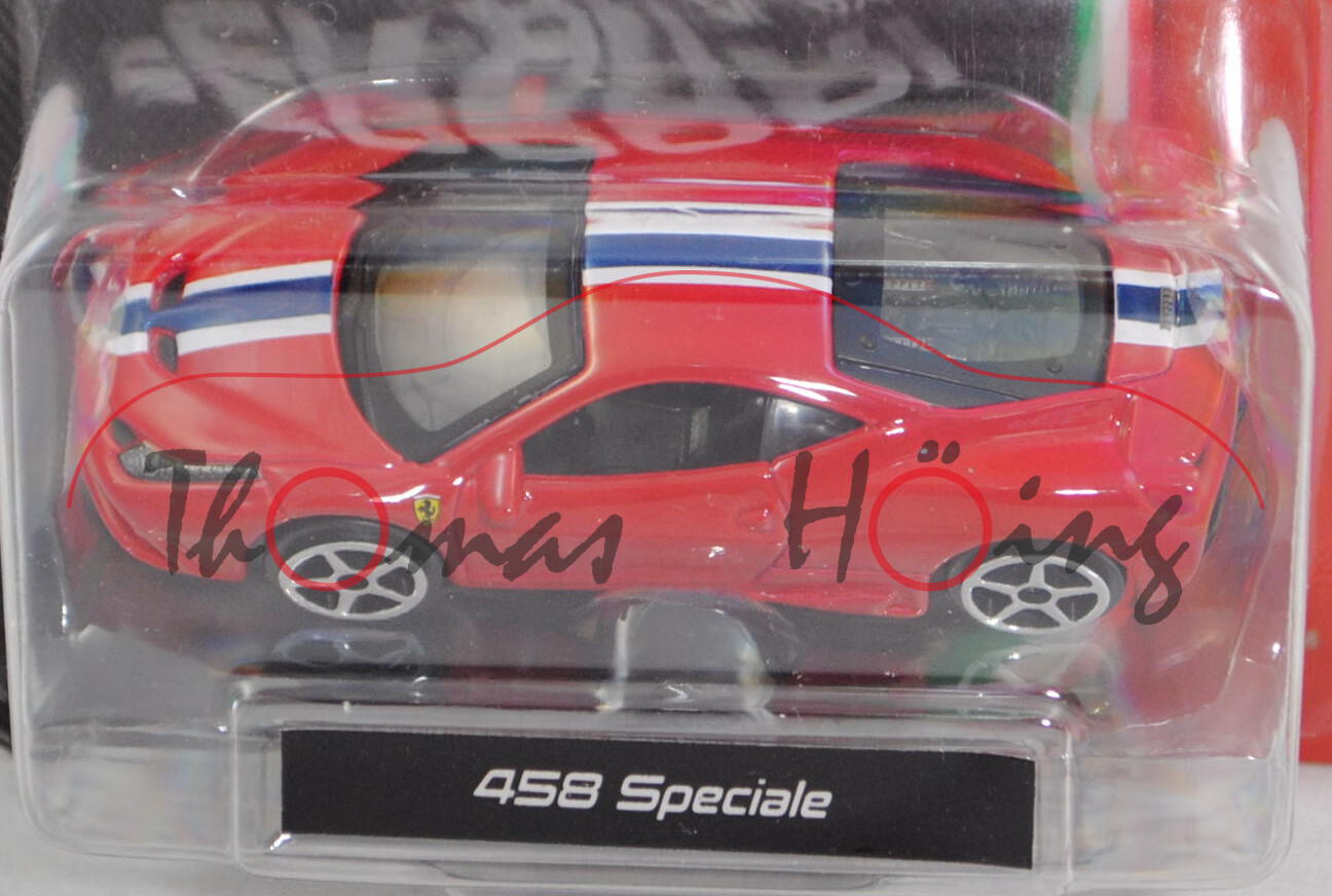 Ferrari 458 Speciale (Modell 2013-2016), rosso corsa, Bburago FERRARI RACE & PLAY, 1:64er Serie, mb