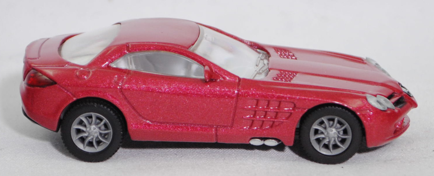 00005 Mercedes-Benz SLR McLaren (1. Generation, C 199, Modell 2004-2008), hell-braunrotmetallic, Bpr. 1004, B25a / B25b silbergrau, SIKU SUPER, 1:55, m