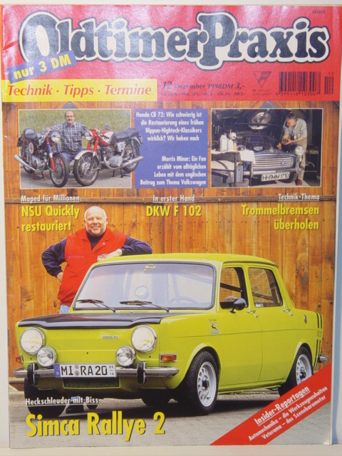 Oldtimer Praxis, Heft 12, Dezember 1998