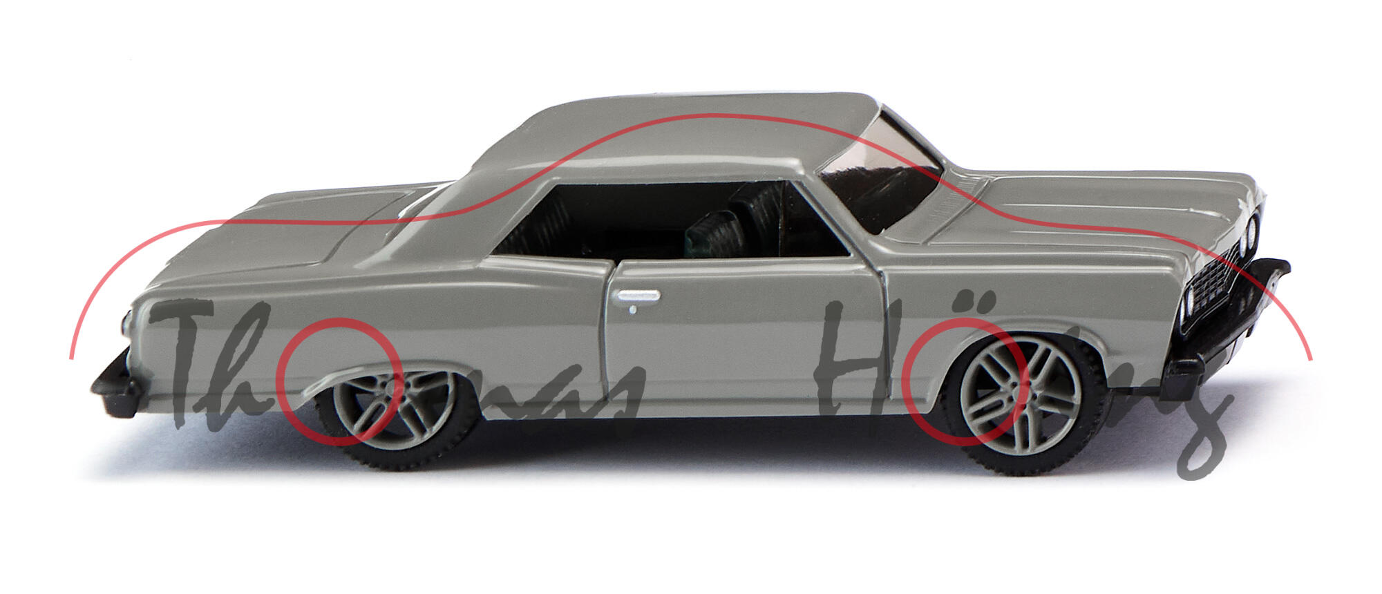 Chevrolet Chevelle Malibu SS (1. Generation, SS = Super Sport, Modell 1964-1965), betongrau, Wiking, 1:87, mb