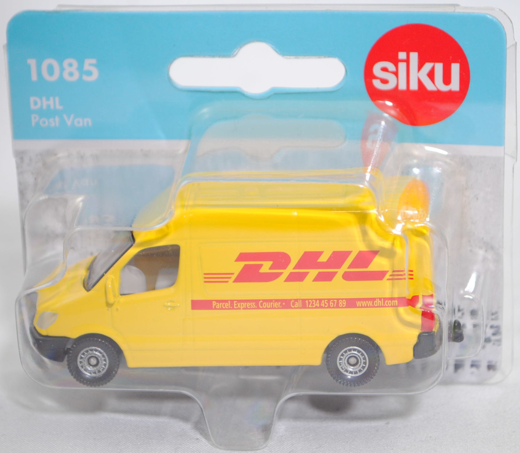 00010 Mercedes-Benz Sprinter II (W 906, Vor-MoPf, Modell 2006-2009) Postwagen, gelb, DHL / Parcel. Express. Courier. Call 1234 45 67 89 www.dhl.com, C80, SIKU SUPER, 1:77, P29f