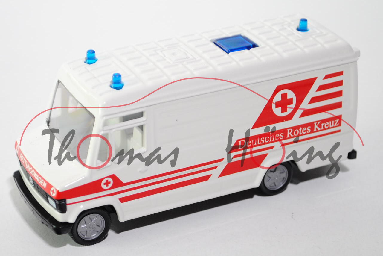 00001 Mercedes-Benz 809 D (Typ T 2 neu, Baumuster: 670) DRK-Rettungsdienst, Modell 1986-1996, reinwe