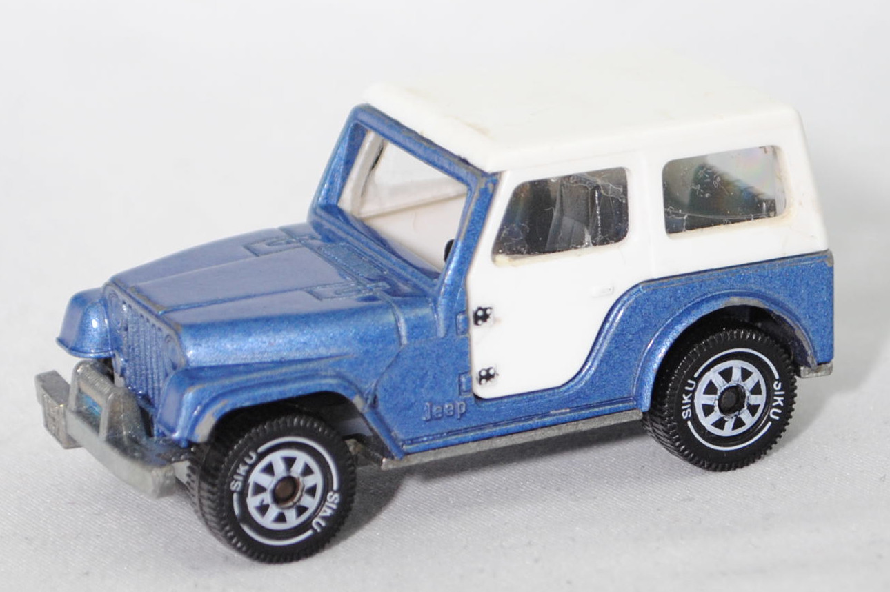 00002 Umbau Jeep CJ-5 2.5L (Modell 1979-1983) mit Fiberglas Hardtop (von Siku als Jeep CJ-7 bezeichnet), h.-violettblaumet., innen schwarz, ohne CE-Zeichen, B5, SIKU, 1:55, m- (Hardtop mit Verglasung)