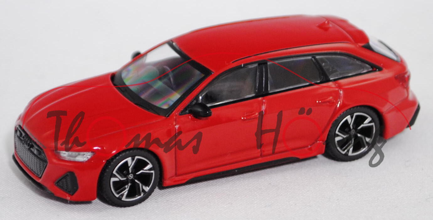 Audi RS 6 Avant (C8, Typ 4K / F2, Mod. 2019-), tangorot metallic, RHD, TrueScale MINI GT, 1:64, mb